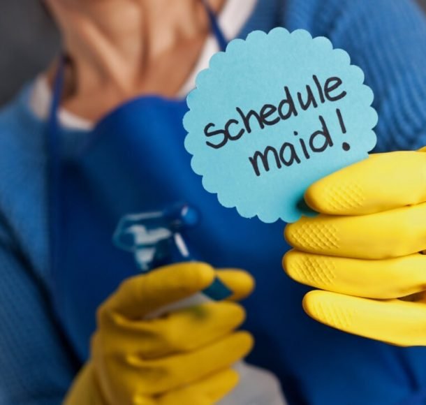 Sign of Schedule maid services - Orchid Cleaning Services